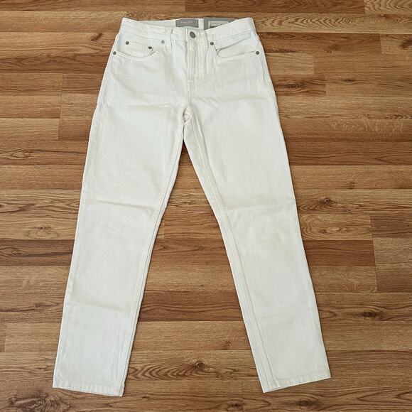 Everlane Women 5 Pocket Design The Summer High Rise Jeans Bone White Size 25 NWT - Picture 6 of 7